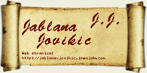 Jablana Jovikić vizit kartica